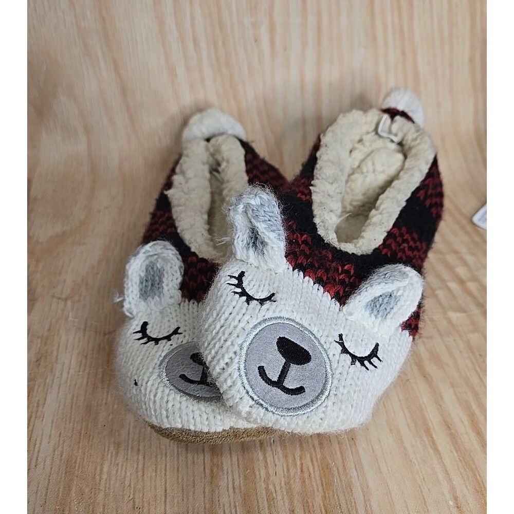 JANE & BLEECKER Women’s 8-9 Critter Ballerinas Slippers CUDDLE BEAR